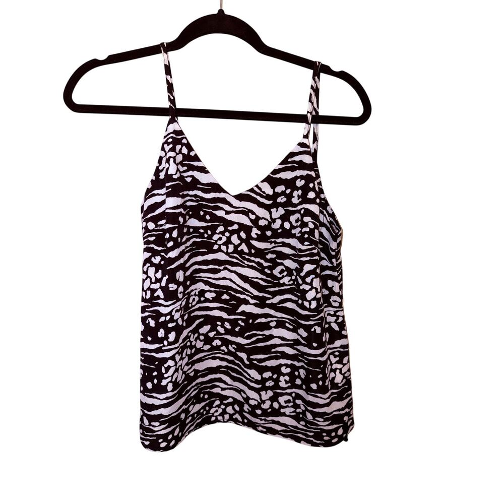 Boohoo Zebra Print Spaghetti Strap Top